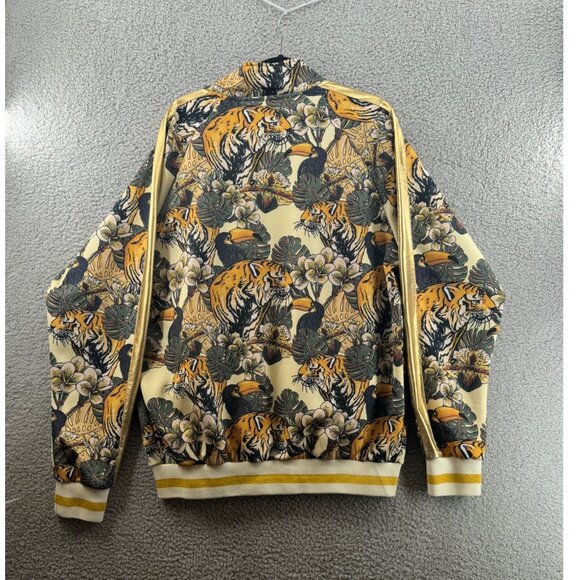 G- Style  Jungle Tiger Track Jacket With Gold Stripes Size 2XL - Picture 2 of 9
